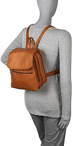 Miniatura 5 de Le Donne - Mochila organizadora de piel para mujer (12.5" x 11"), Bronceado), 351-TAN