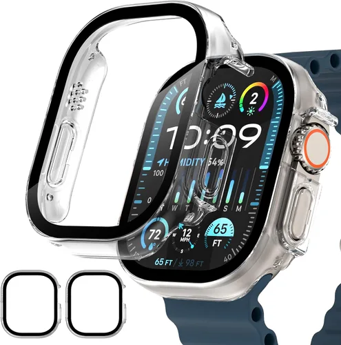 Miniatura 11 de Paquete de 2 fundas para Apple Watch 40mm SE Series 6/5/4/SE 2ª generación con protector de pantalla de vidrio templado, funda protectora completa