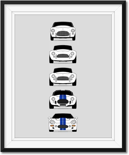 Miniatura 10 de Custom Car Posters Póster hecho a mano compatible con Shelby Mustang GT500 Generations e impresión de Ford Shelby GT500, multicolor, 8 x 10 pulgadas