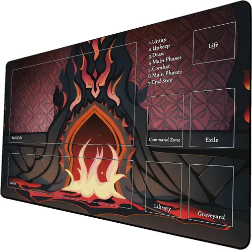 Miniatura 32 de Tapete de juego de cartas coleccionables AI Painting – Tapete de juego MTG con zonas, 24 x 14 pulgadas, tapete de juego MTG de alta calidad – El