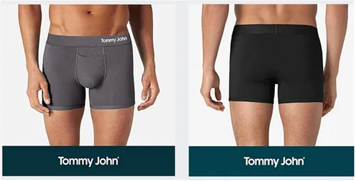 Miniatura 2 de Tommy John Mens Trunk 4" Underwear - Cool Cotton Boxers with Supportive Contour Pouch - Cool, Dry Pima Cotton Blend