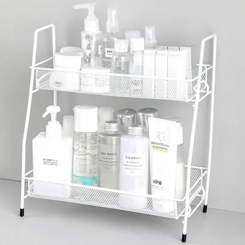 Miniatura 5 de Organizador de especias, organizador de estante de baño de 2 niveles para encimera, organizador de estante de cocina para latas de especias, frascos