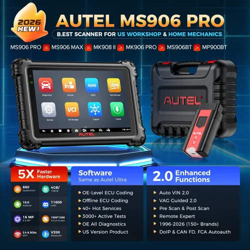 Miniatura 3 de Autel Escáner MaxiSys MS906 PRO, 2026 MS906PRO Igual que MS906MAX, 2.0 de MS908S MS906BT, Lite de Elite II PRO, DoIP CAN FD, servicio 36+, 3000+