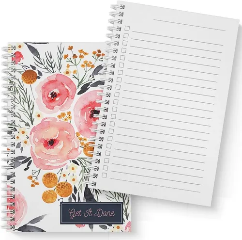 Miniatura 7 de Gotcha Covered Notebooks Mountain Floral: Juego de 2 cuadernos de espiral encuadernados con alambre. Dos diseños elegantes con 120 papeles con rayas