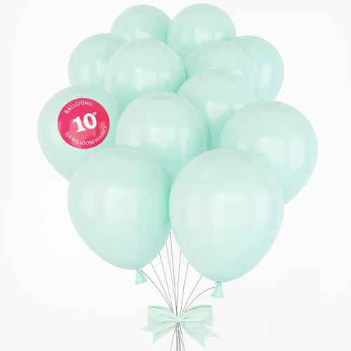 Miniatura 10 de HOUSE OF PARTY Globo de fiesta verde pastel – 100 unidades Globos de látex de 5 pulgadas con diferentes tamaños para decoraciones de graduación