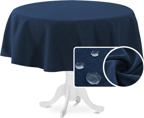 Miniatura 30 de H.VERSAILTEX Mantel de Lino Texturizado 60 x 84 pulgadas Impermeable Mantel Decorativo Antiderrames con Aspecto de Lino para Mesa de Fiesta Tela