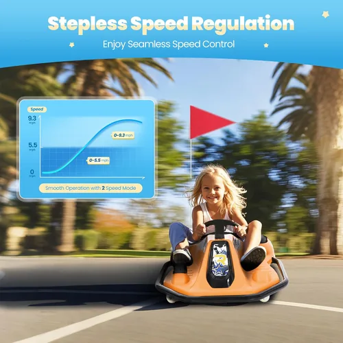 Miniatura 5 de 24V Go Kart eléctrico de deriva para niños de 3 años en adelante, karts de deriva con función de andar encima, ruedas brillantes mejoradas, coche