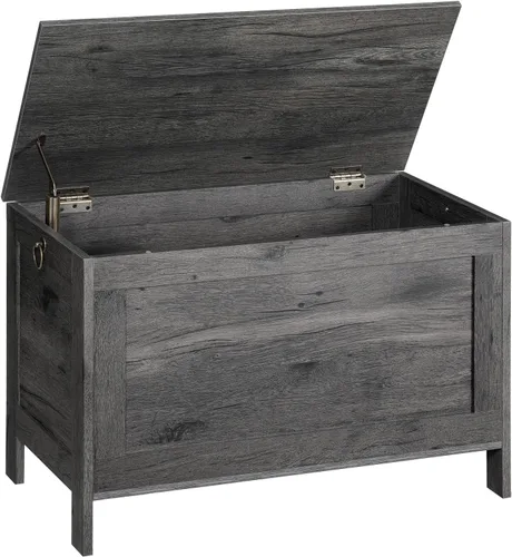 Miniatura 14 de HOOBRO Caja de juguetes, baúl de almacenamiento de aspecto de madera retro con bisagra de seguridad, banco de almacenamiento de entrada soporta 220