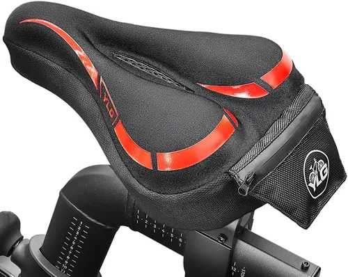 Miniatura 9 de YLG Funda de asiento de bicicleta, espuma viscoelástica y gel para asiento de bicicleta para hombres y mujeres, cómoda funda de asiento de bicicleta