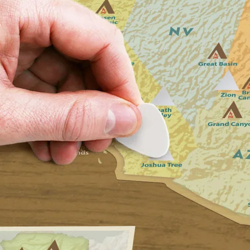 Miniatura 7 de Map Your Travels National Park Travel Quest - Póster de mapa para rascar Incluye herramienta para rascar (16 x 28 pulgadas) ACTUALIZADO OTOÑO 2024
