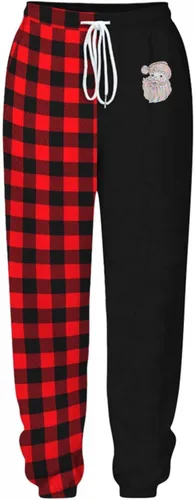 Miniatura 4 de Pantalones deportivos con estampado de Navidad, ropa de otoño e invierno para mujer, casual, cómoda, con cordón, talla grande