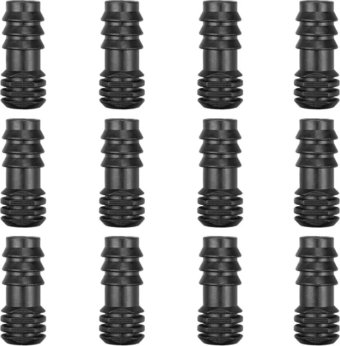 Enchufe de extremo de riego por goteo de 1/2 pulgada, 12 accesorios de riego de tapa de extremo de púas para tubos de riego de 1/2 pulgada (diámetro