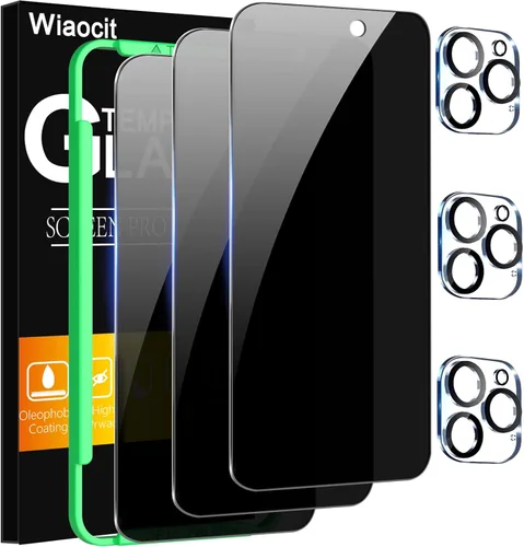 Miniatura 13 de Wiaocit 3 Pack Tempered Glass Screen Protector for iPhone 13 Pro with 3 Pack Camera Lens Protector, 9H Hardness, Bubble Free, Case Friendly