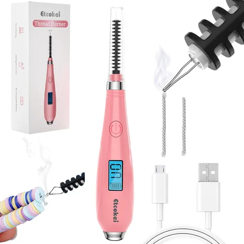 Quemador de hilo USB, suministros recargables para cuentas para hacer joyas, costura, corte, fusión, manualidades, ideal para terminar proyectos de