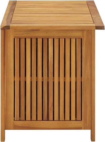 Miniatura 4 de Caja de almacenamiento para patio de 35.4 x 19.7 x 22.8 pulgadas, madera de acacia maciza para patio, jardín, contenedor de almacenamiento al aire