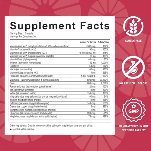 Miniatura 3 de Celebrate Vitamins CelebrateONE 18, 18 mg de hierro, multivitamínico bariátrico una vez al día, vitaminas y minerales esenciales, bypass gástrico