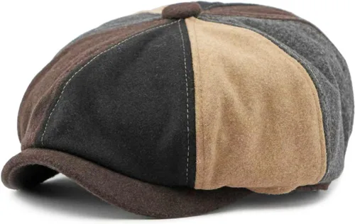 Miniatura 9 de meioro Hombres 8 Panel Newsboy Cap Vintage Tweed Flat Cap Irish Newsies Hat Gatsby Cabbie Caps Paperboy Classic Winter Hats