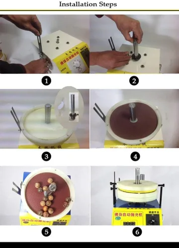 Miniatura 4 de MXBAOHENG Máquina pulidora automática de cuentas, máquina de pulir cuentas de madera, rectificadora de coronillas, torno pulidora de cuentas