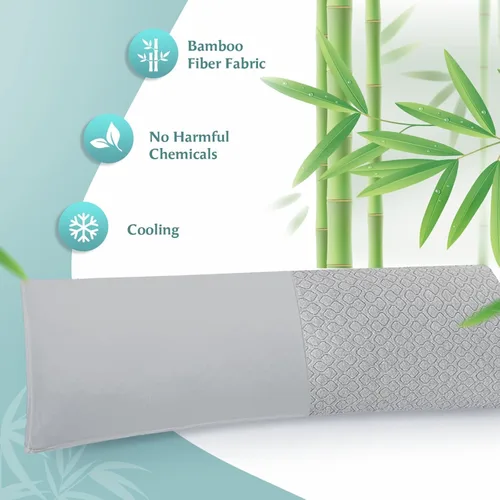 Miniatura 9 de Rainmr Almohada de Espuma Viscoelástica Gruesa para el Cuerpo - Almohada Completa para Dormir de Lado - con Funda de Almohada de Enfriamiento Gris