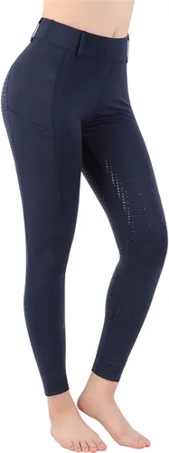 Miniatura 8 de Mallas de equitación para mujer, con bolsillos, pantalones de entrenamiento para mujer con agarre de silicona