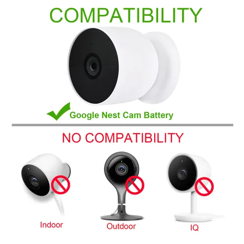 Miniatura 4 de iMah Cable de alimentación solo para Google Nest Cam (batería), cable de carga resistente a la intemperie - 6.56 pies (6.6 ft), paquete de 2