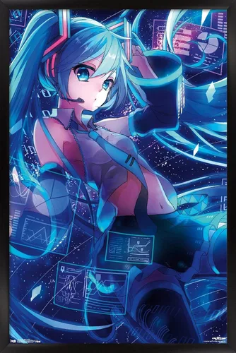 Miniatura 6 de Trends International Hatsune Miku - Póster de pared con pantallas, 14.725 x 22.375 pulgadas, paquete de póster y montaje prémium Paquete de póster