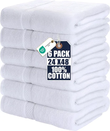 Miniatura 24 de Utopia Towels Juego de 6 toallas de baño (24 x 48 pulgadas), 100% algodón hilado en anillo de 500 GSM, medianas, ligeras y altamente absorbentes