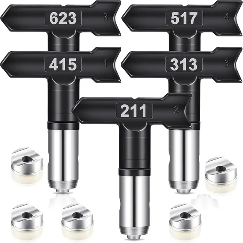Miniatura 11 de 10 Piezas Puntas de Pulverización Puntas de Pulverización Reversibles Boquillas de Pulverización sin Aire para Pistolas Pulverizadoras de Pintura