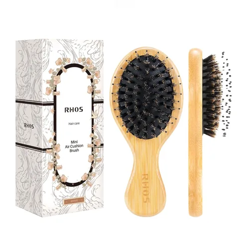 Miniatura 20 de RHOS Mini cepillo de cabello para mujeres, hombres y niños, cepillo de cabello tamaño viaje para bolso, bolsillo, mochila, pequeño cepillo de paleta