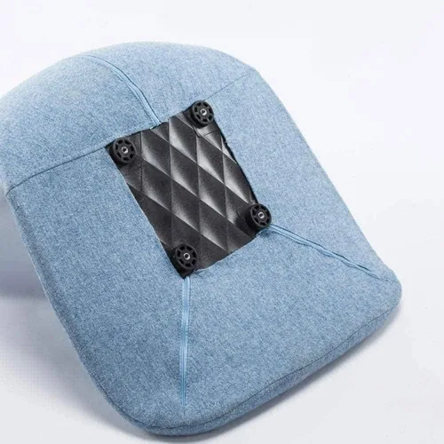 Miniatura 4 de Silla de oficina ergonómica de tela Silla de computadora Silla de oficina en casa, silla de estudio y ocio, silla giratoria minimalista (gris)