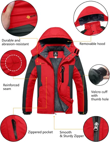 Miniatura 7 de GEMYSE Men's Mountain Waterproof Ski Snow Jacket Winter Windproof Rain Jacket