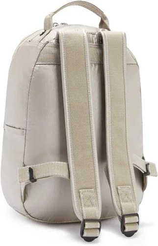 Miniatura 46 de Kipling Mochila pequeña Seoul para mujer, duradera, correas acolchadas para el hombro con funda para tableta, bolsa, Firma Emb, Mochila para tableta
