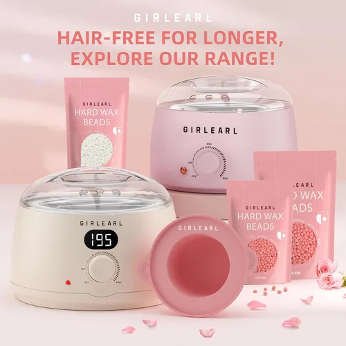 Miniatura 9 de GIRLEARLE - Perlas de cera dura para depilación, 2.5 libras, con aceite de rosa infundido, cera brasileña para bikini para mujeres y hombres, piel