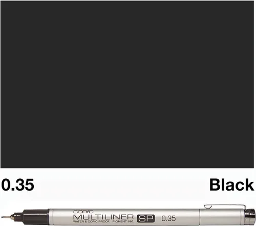 Miniatura 5 de Copic Multiliner SP - Marcador de tinta negra, punta 0.35