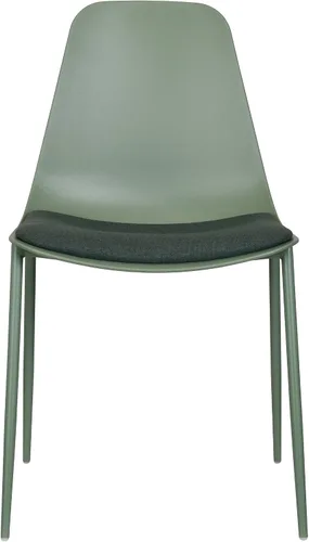 Miniatura 5 de 2xhome Silla moderna de cocina y comedor Cojín acolchado de tela Patas de metal y asiento de plástico sin brazos Oficina Interior Patio Café