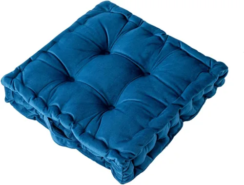 Miniatura 13 de Cojines cuadrados para asiento de suelo, cojín de asiento de silla de tatami de color sólido con asa, cojín de terciopelo portátil grueso para yoga