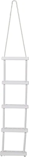 Attwood 11865-4 Escalera de cuerda, 5 escalones, 11 1/2 pulgadas de ancho x 64 pulgadas de largo, superficies antideslizantes para escalones, cuerda
