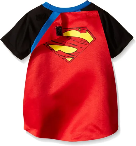 Miniatura 3 de DC Comics Justice League Batman Superman Robin Cosplay T-Shirt and Cape Toddler to Big Kid