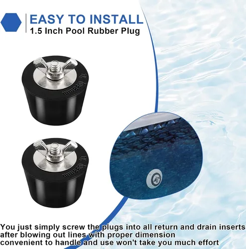 Miniatura 7 de Tapón de goma para piscina de 1.5 pulgadas, tapón de expansión de goma para piscina, tapones anticongelantes para piscina enterrada sobre el suelo
