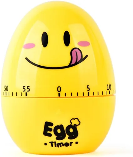 Miniatura 10 de Temporizadores de maquinaria de huevos de dibujos animados lindos 60 minutos temporizador de cocina mecánica reloj contadores de alarma ruidosos Azul