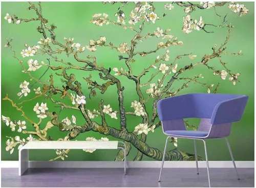 Miniatura 8 de Wall26 - Papel tapiz en color cobre con estampado de "Almendro en flor" de Vincent Van Gogh