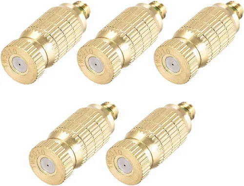 Miniatura 17 de uxcell Boquilla de nebulización de latón, cabezal rociador de nebulización de 0.004 in de diámetro de orificio roscado de 3/16 pulgadas para sistema