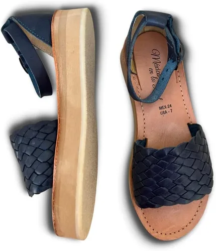 Miniatura 3 de Mexico en la Piel Sandalias Huarache de plataforma de cuero hechas a mano para mujer