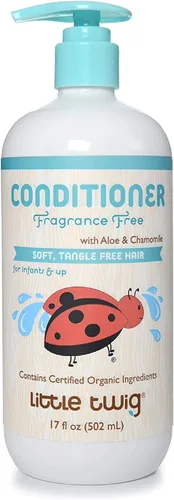 Miniatura 8 de Acondicionador Desenredante Little twig totalmente natural, hipoalergénico con un mezcla de mandarina, limón, y Romero Orgánico, Feliz aroma a