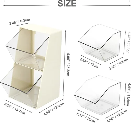 Miniatura 6 de Paquete de 2 soportes para cápsulas de café, organizador de almacenamiento de tazas K para encimera de hogar, oficina, bar, contenedores