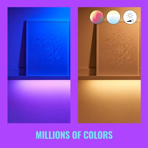 Miniatura 5 de WiZ Connected Kit de base de tira de luz LED de 13 pies + extensión, tira de luz LED multicolor que cambia de color para tu hogar inteligente