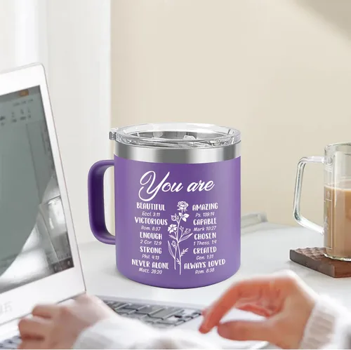 Miniatura 7 de Regalos cristianos para mujeres, religiosos e inspiradores, perfectos para cumpleaños, día de la madre, Navidad y Pascua, taza de café de 14 onzas