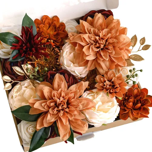Lookein Flores Artificiales para Decoración de Boda DIY, Ramo de Novia, Centros de Mesa, Guirnalda de Flores, Decoración de Arco de Flores,