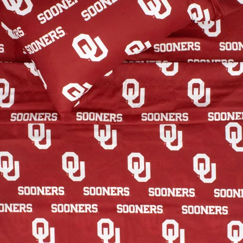 Miniatura 5 de College Covers Everything Comfy Oklahoma Sooners - Juego de sábanas de 3 piezas, tamaño individual, fondo del color del equipo, 1 sábana encimera, 1