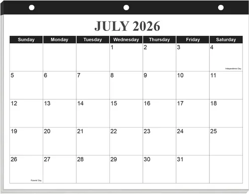 Calendario 2026 para carpeta de 3 anillas, calendario de pared de enero de 2026 a diciembre de 2026, calendario de 12 meses con papel de alta